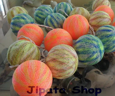 Neon-Mix Tone Yarn Ball Party-Wedding-Decoration Christmas 110V Light String  - Image 1 of 4