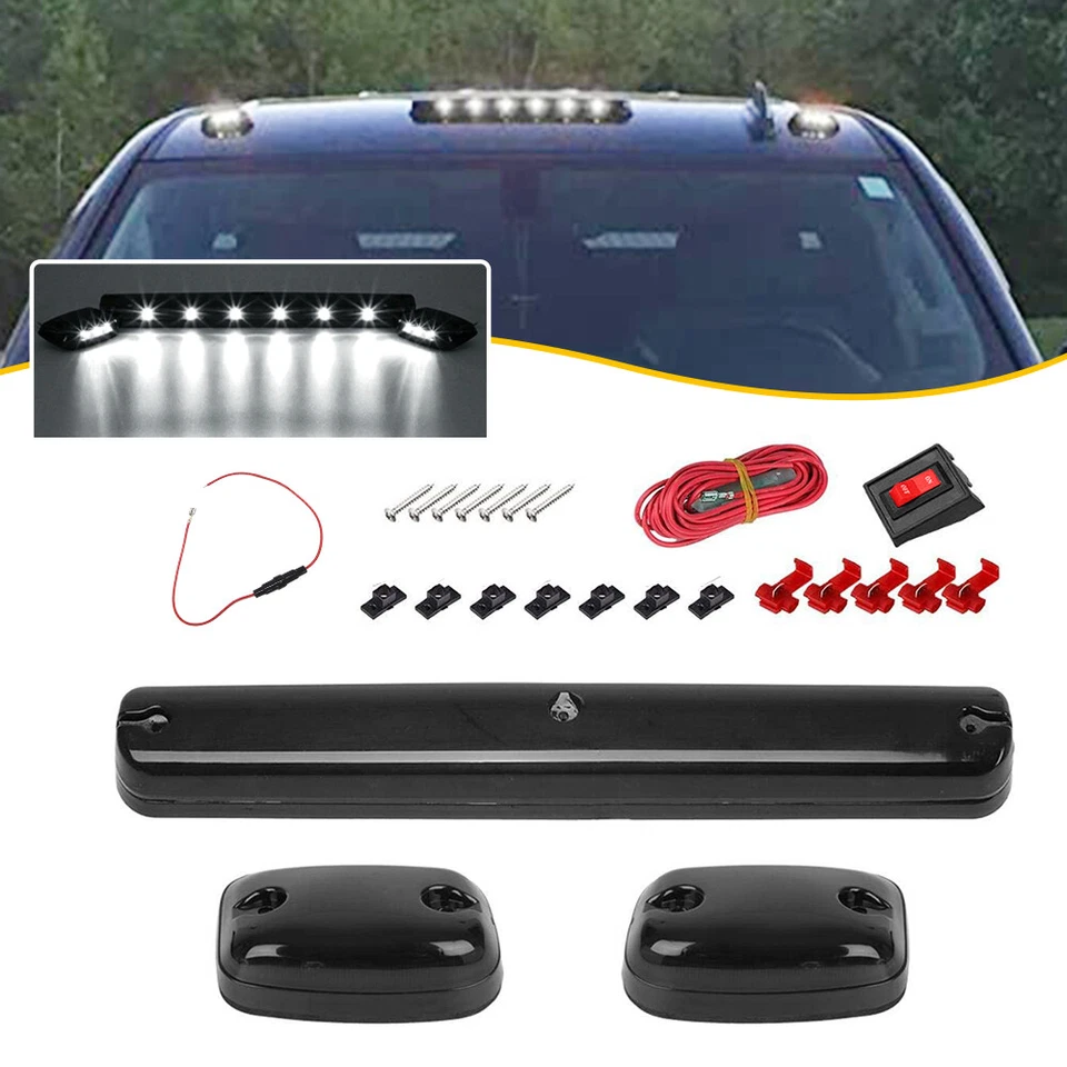 Conjunto de luces marcadoras de techo de cabina LED para GMC Sierra 2500HD 3500HD 2007 2008-2021 Foto 1 de 4