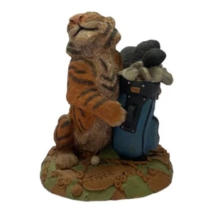 PC4 Tim Wolfe Tiger with Golf Clubs Bag Figurine 1997 - Picture 1 of 8