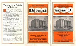 1913 HOTEL DUNSMUIR in VANCOUVER, BRITISH COLUMBIA advertising brochure CANADA - Bild 1 von 2