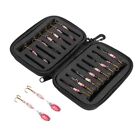 16Pcs Fishing Lures Spinners Baits Spoon Set With Tackle Bag Trout Bass3802