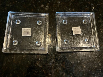 Biedermann Brand Square Textured Glass Coaster -Set of 2 Foto 1 de 3