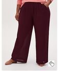 Torrid Pull-on Wide Leg Gauze Pants Size 1 High Rise Smocked Waistband Purple