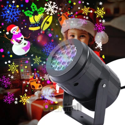 Christmas Snowflake Projector Light LED Snowfall Landscape Projection Xmas Decor - Image 1 of 4