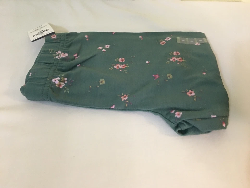 NWT Oshkosh Green Floral Leggings Girls many sizes - Image 1 of 1