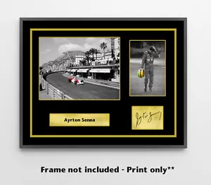 AYRTON SENNA SIGNED PHOTO PRINT POSTER F1 FORMULA ONE MCLAREN GIFT - Picture 1 of 3