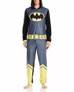 NEW DC Comics Justice League Cosplay BATMAN Union Suit Men's Adult SMALL Pajamas - Picture 1 of 2