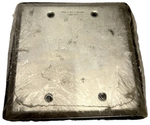 Red Dot 2CCB Blank Cover Two Gang Outlet, Silver, Wet Location **Free Shipping** - Picture 1 of 4