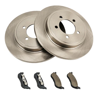 Fits 2002-05 Mercury Mountaineer Ford Explorer Rear Disc Brake Rotors Brake Pads - Image 1 of 4