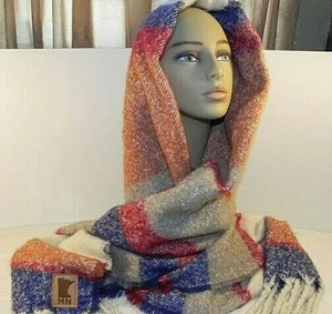 Minnesota Super Long Super Soft Wide Striped Scarf 76" x 20" with 7" fringe - Picture 1 of 10