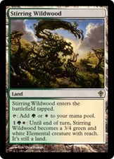 [1x] Stirring Wildwood - Foil - Slight Play, English - Worldwake MTG Magic
