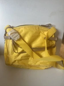 Missoni ( NEW ) Yellow Nylon Shoulder Bag W/ Leather Trims  - Picture 1 of 7