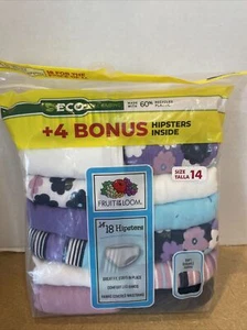 18 Pairs Girls Teens Cotton Hipster Underwear Panties Size 14 Fruit of the Loom - Picture 1 of 3