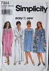 Simplicity 7944 Easy Womens Plus Nightgowns House Coat Sewing Pattern Sz 26W-32W