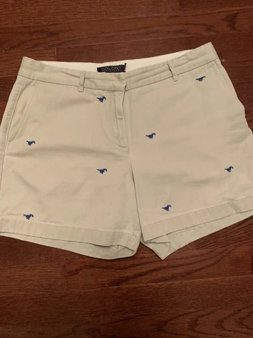 Colony Sports Women’s Shorts Pony Mustangs Classics Khaki Embroidered Logo SZ 12 Cover