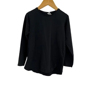 Zara Black Long Sleeve Crew Neck Tee Size 5 - Picture 1 of 5
