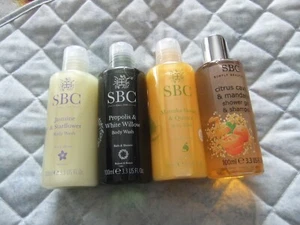 SBC Set of 4 x 100ml Body Wash Ideal Travel Size NEW - Picture 1 of 1
