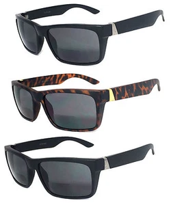 Inner Bifocal Retro Square Frame Sun Reader Reading Sunglasses UV Protect RE46 - Picture 1 of 10