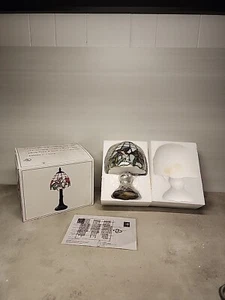 Lámpara de mesa vintage de vitral estilo Tiffany en caja original 12,5 de alto ms1 - Imagen 1 de 11