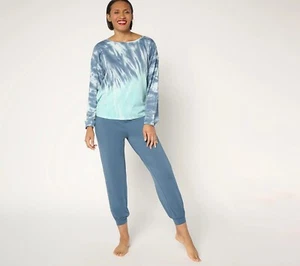 AnyBody Regular Acogedor Tejido Tie-Dye Top y Jogger Set - Talla XXS a675365 - Imagen 1 de 3