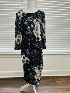 NUEVO CON ETIQUETAS CATO ICE Vestido Vaina Floral Midi Talla GRANDE Manga Ilusión NUEVO - Imagen 1 de 5