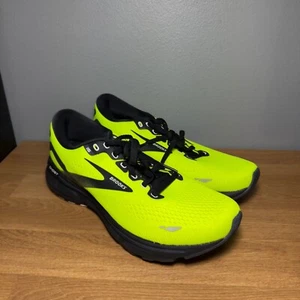 Brooks Ghost 15 scarpe uomo giallo fluo running passeggio vita notturna sneaker taglia 8 D - Foto 1 di 8