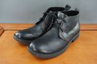 Born Bismark Shoes Mens Size 10 Black Leather Lace Up Plain Toe Chukka Boots
