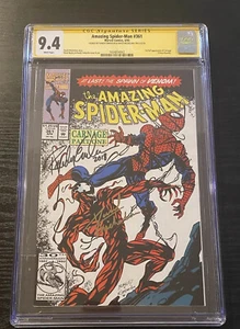 Amazing Spider-Man 361 CGC 9.4 SS 2x Michelinie Emberlin Signed 1st App Carnage - Picture 1 of 8