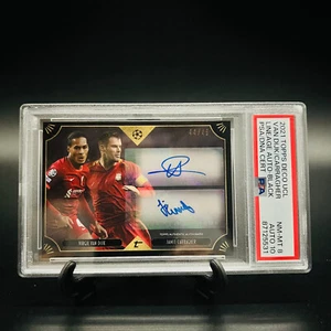 TOPPS DECO UCL 2021-22 | VAN DIJK & CARRAGHER | Linear Auto /49 | PSA 8 - Imagen 1 de 2