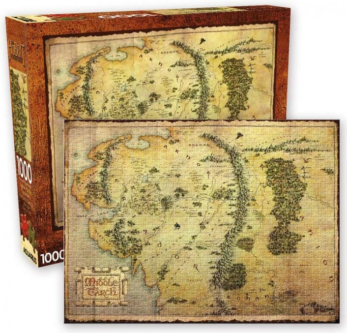 The Hobbit Middle Earth Map 1000 piece jigsaw puzzle 710mm x 510mm (nm) - Image 1 of 1