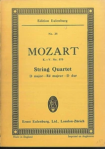 Mozart : String Quartet D dur K.V. 575 ~ Taschenpartitur - Picture 1 of 1
