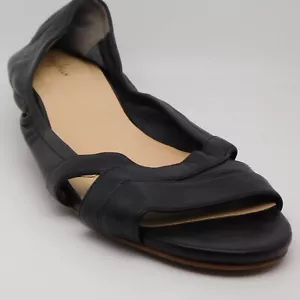Cole Haan Casual Footwear Soft Leather Loafer Wedge Ruched Sandals Size 10.5 - Picture 1 of 11