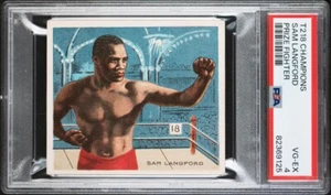 Tarjeta de boxeo T218 Champions Mecca Cigarettes SAM LANGFORD (PSA 4) - Imagen 1 de 3