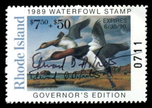 RI1Gs — 1989 Rhode Island Hand-signed Governor Edition - Picture 1 of 1