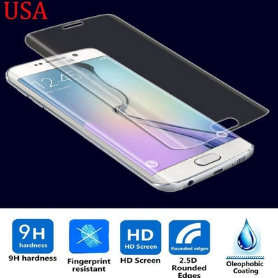 全曲面钢化玻璃透明屏幕保护膜 适用于三星 Galaxy S6 Edge PLUS — 第 1/4 张图片