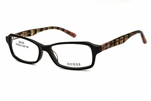 GUESS Women GU 2458 BLK Rectangular Plastic Eyeglasses Black Frame 54mm