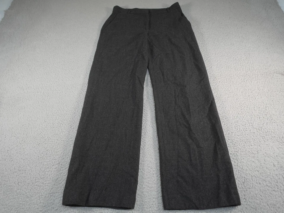 Pantalones de Lana para Mujer 6 Gris Vestido Pantalón Negocios Trabajo Carrera Sueltos Pierna Ancha Foto 1 de 4