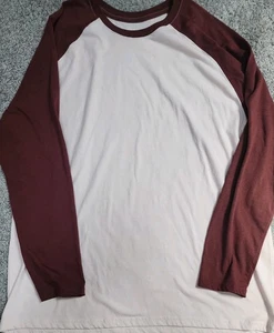 Camisa George Para Hombre Talla XL Marfil Granate Manga Larga Pullover Mezcla Poliéster T11 - Imagen 1 de 2