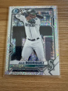 Julio Rodríguez 2021 Bowman cromo refractor de motas #230/299 Seattle Mariners - Imagen 1 de 3