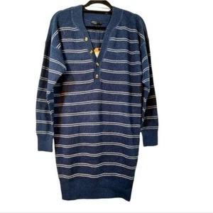 Neu mit Etikett Prana Milani Henley Kleid - maritim gestreift Größe Large - Bild 1 von 5