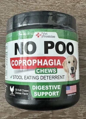 Coprophagia Stool Eating Deterrent Dog Chews Gut Health Chicken Flavor 120 ct - Image 1 of 4