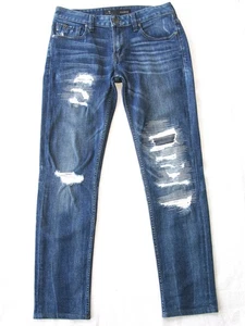 Guess Slim Tapered Skinny Jeans Herren Gr. 29 x 29 Blau Distressed + Stretch - Bild 1 von 11