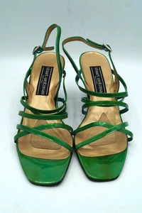 TACCO SLINGBACK VINTAGE STUART WIETZMAN VERDE TAGLIA 8M - Foto 1 di 6