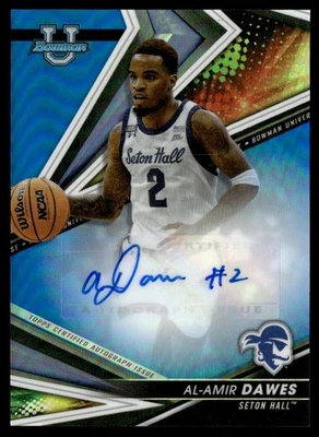 2022-23 Bowman University Best of 2022 Blue Refractor Auto Al-Amir Dawes 076/150 - Image 1 of 2