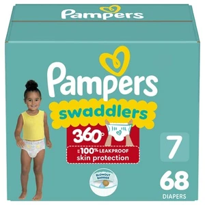 Pampers Swaddlers 360 Pull-On Diapers Size 7 68 Count Leakproof Protection - Picture 1 of 6
