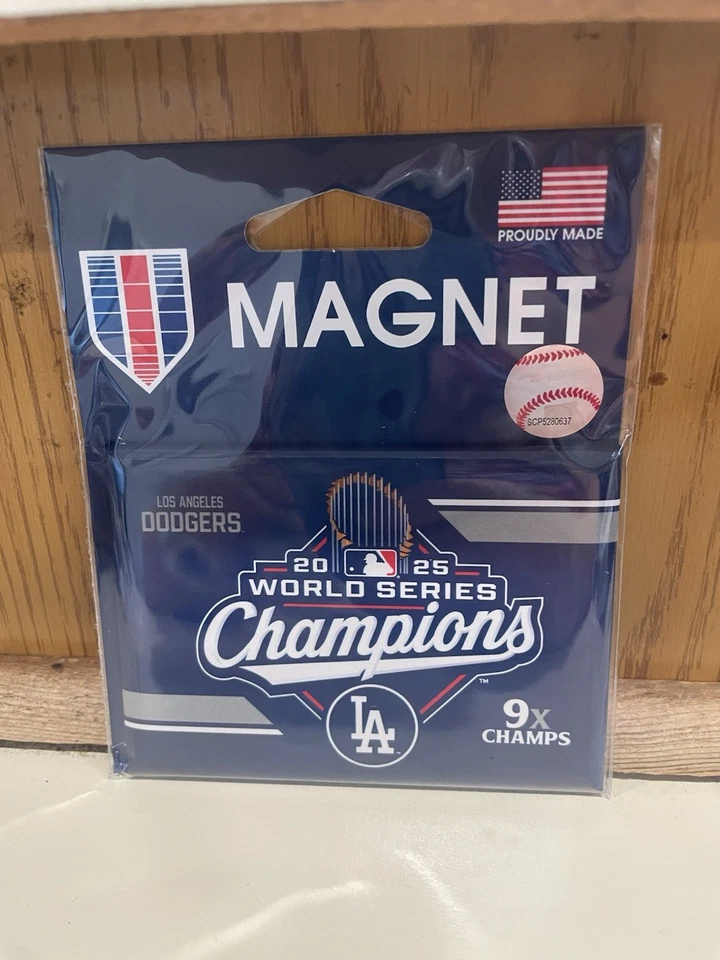 2025 World Series 9 X Champions  Los Angeles Dodgers Fridge Magnet Ready Ship - Image 1 of 1