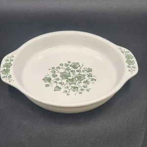 Corelle Coordinates Callaway Ivy 9" Deep Pie Plate Stoneware Handled 1.75" High - Picture 1 of 10