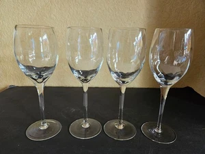 Kosta Boda Chateau Klar 4 Kristall Weingläser Kelche Optik Wirbel auf Tasse 9" - Bild 1 von 6