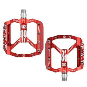 ENLEE 9/16" Bike Pedal One-Piece Aluminum Alloy Sealed Bearing Non-Slip Pedals - Picture 1 of 16