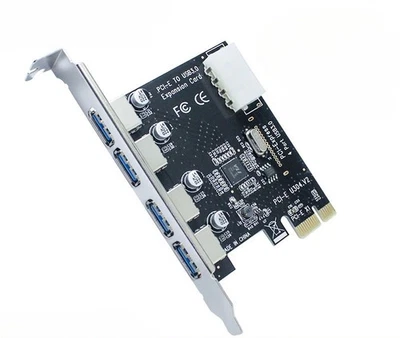 Suitable for PCI-E to USB3.0 expansion card 4-port desktop computer extender - Image 1 of 4